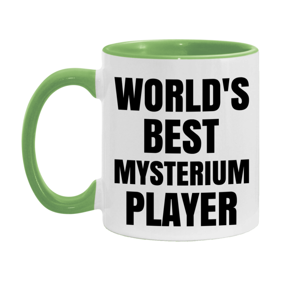 Funny Game Board Mug, World's Okayest Mysterium Player, 11Oz Or 15Oz Ceramic Coffee Cup