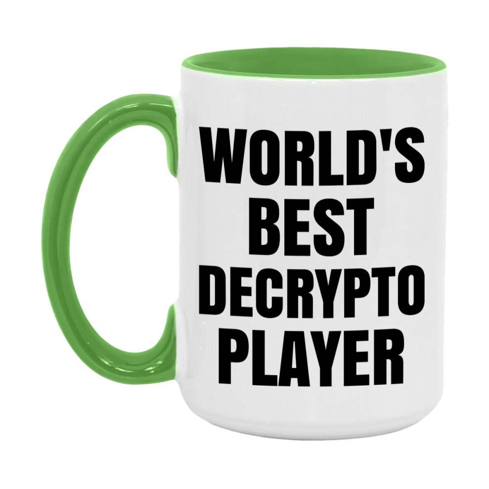 Funny Game Board Mug, World's Okayest Decrypto Player, 11Oz Or 15Oz Ceramic Coffee Cup