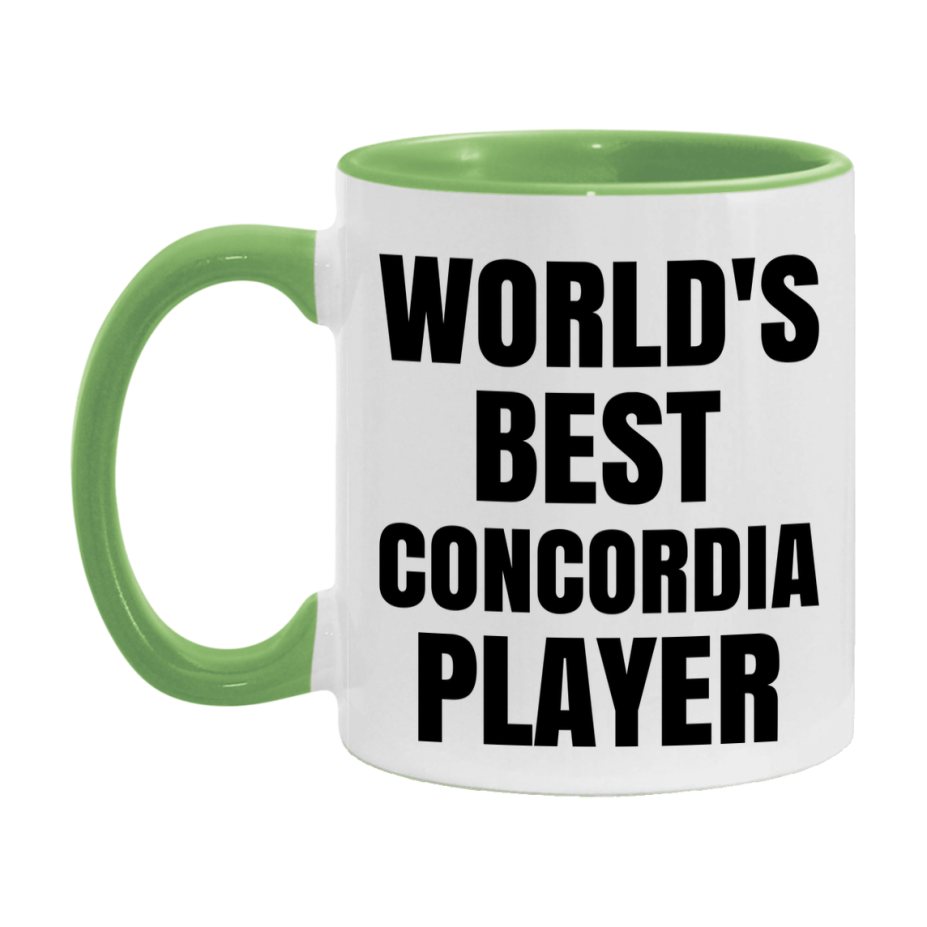 Funny Game Board Mug, World's Okayest Concordia Player, 11Oz Or 15Oz Ceramic Coffee Cup