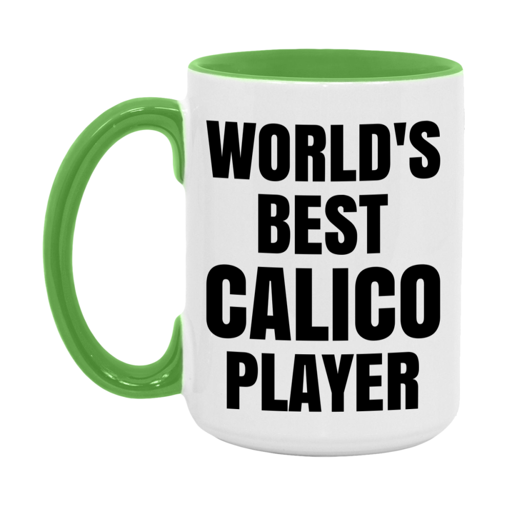 Funny Game Board Mug, World's Okayest Calico Player, 11Oz Or 15Oz Ceramic Coffee Cup