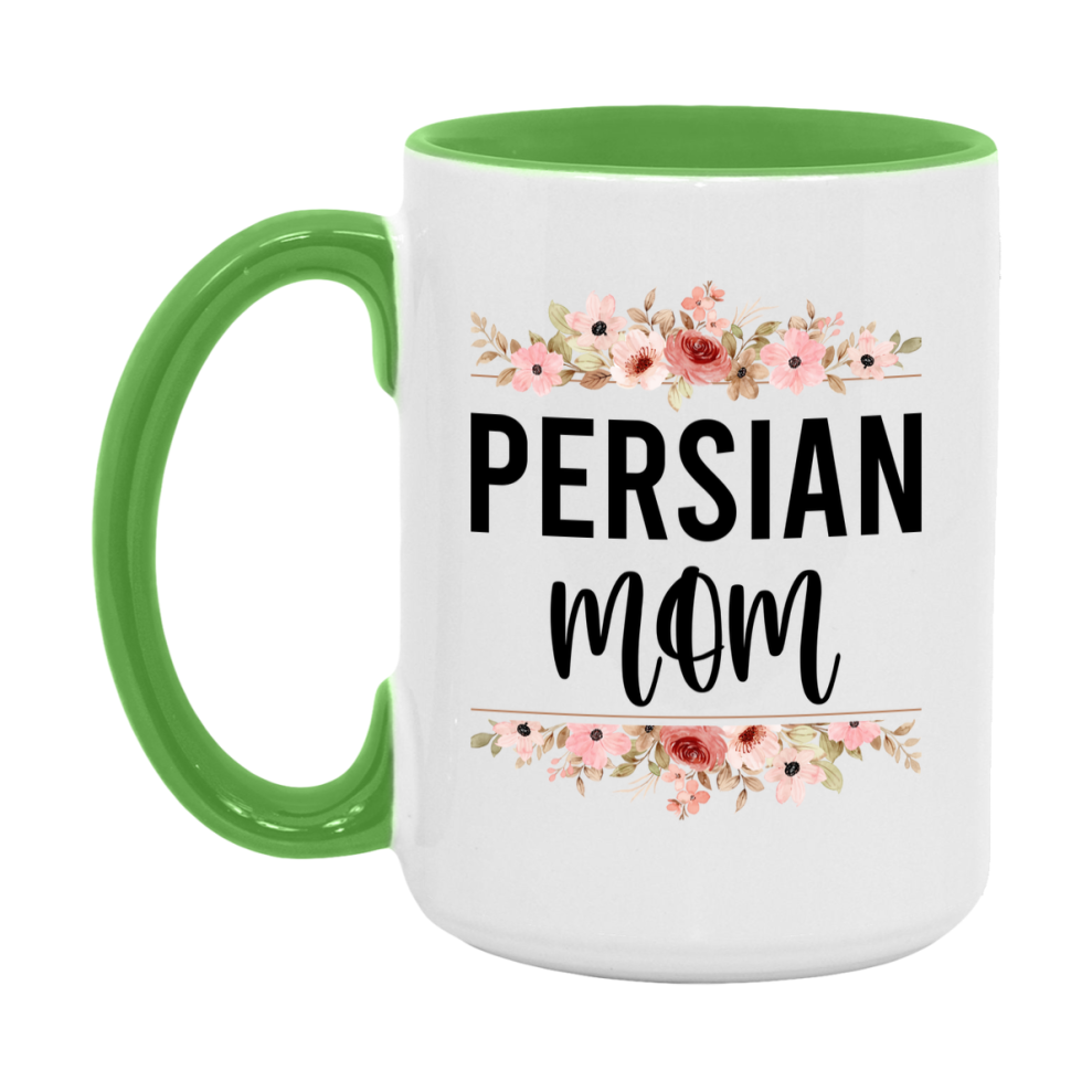 Persian Cat Mom Mug, Floral Cat Mug For Mom, 11Oz Or 15Oz Coffee Cup