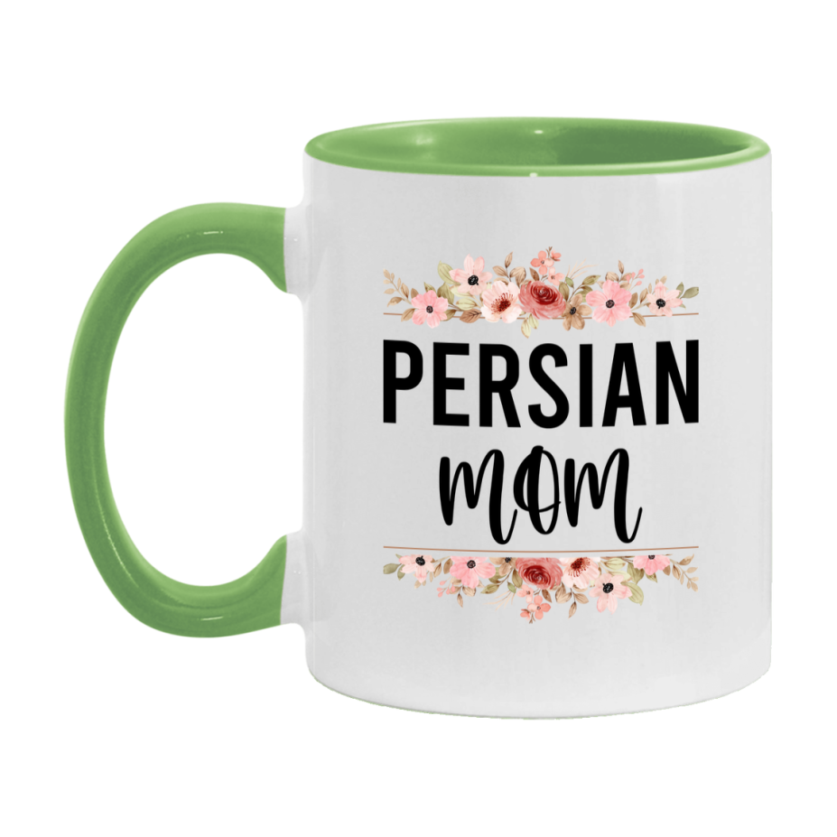 Persian Cat Mom Mug, Floral Cat Mug For Mom, 11Oz Or 15Oz Coffee Cup