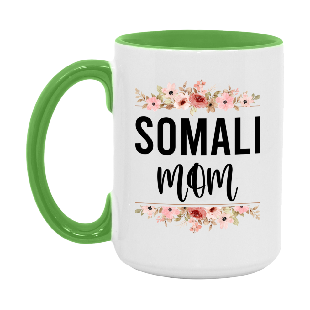 Somali Cat Mom Mug, Floral Cat Mug For Mom, 11Oz Or 15Oz Coffee Cup