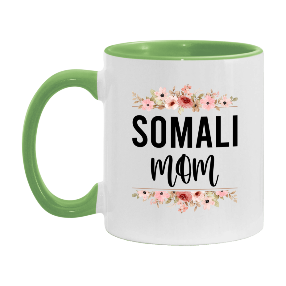 Somali Cat Mom Mug, Floral Cat Mug For Mom, 11Oz Or 15Oz Coffee Cup