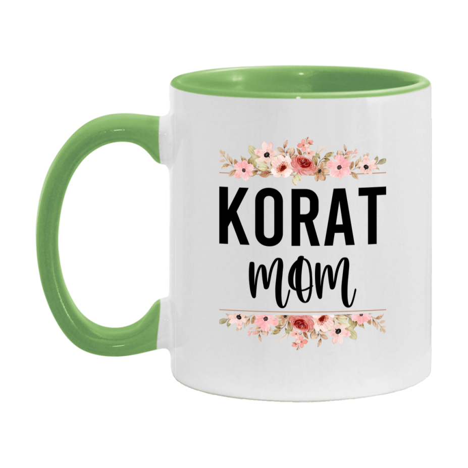 Korat Cat Mom Mug, Floral Cat Mug For Mom, 11Oz Or 15Oz Coffee Cup