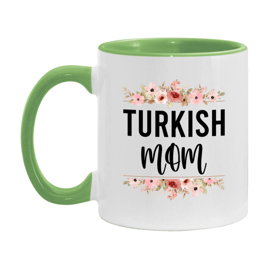 Turkish Cat Mom Mug, Floral Cat Mug For Mom, 11Oz Or 15Oz Coffee Cup