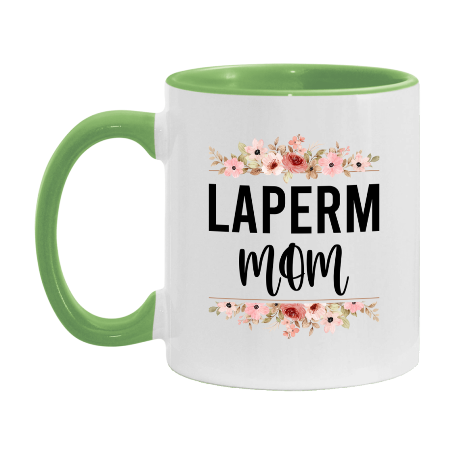 Laperm Cat Mom Mug, Floral Cat Mug For Mom, 11Oz Or 15Oz Coffee Cup