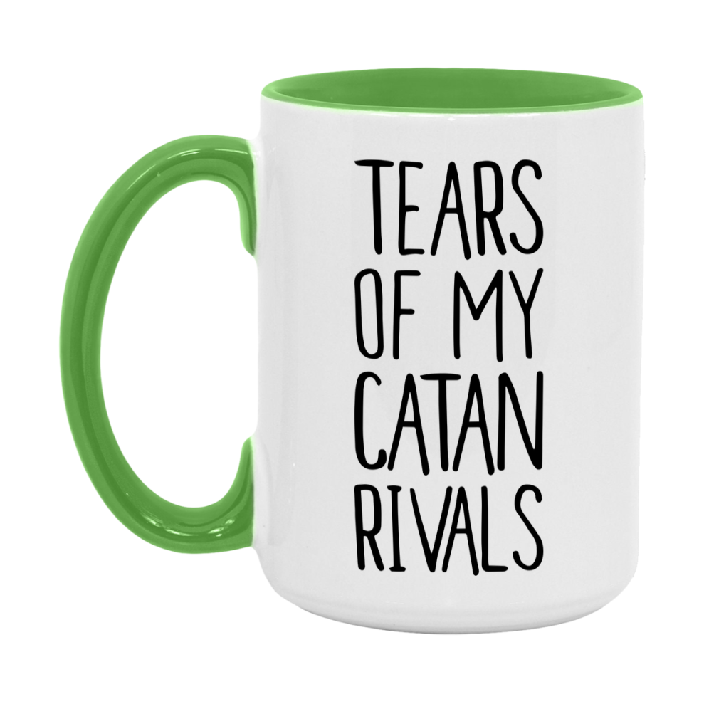 Funny Catan Gameboard Mug – Tears Of My Catan Rivals, 11Oz Or 15Oz White Ceramic Coffee Cup Gift