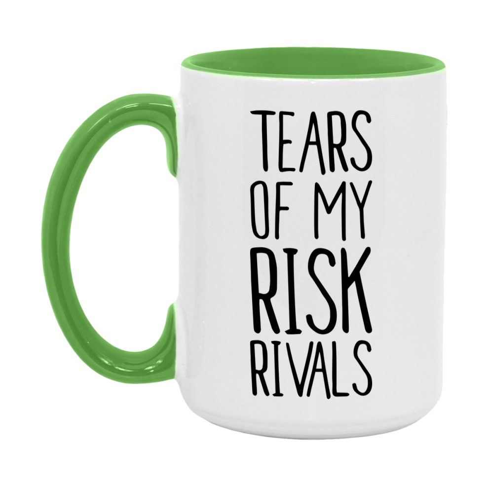Funny Risk Gameboard Mug – Tears Of My Risk Rivals, 11Oz Or 15Oz White Ceramic Coffee Cup Gift