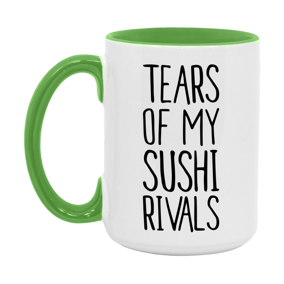 Funny Sushi Gameboard Mug – Tears Of My Sushi Rivals, 11Oz Or 15Oz White Ceramic Coffee Cup Gift