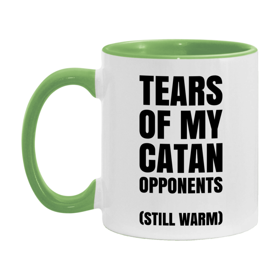 Board Game Gift – Tears Of My Catan Opponents Mug, 11Oz Or 15Oz White Ceramic Coffee Cup