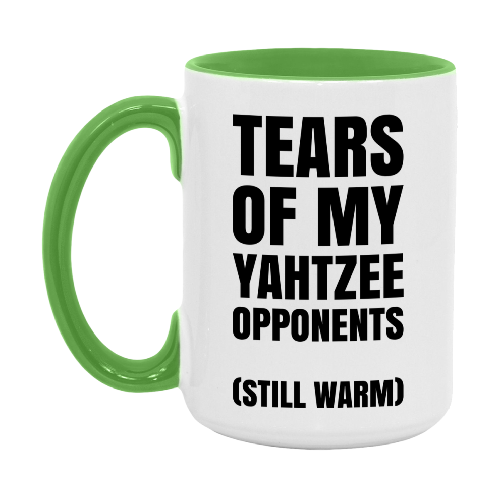 Board Game Gift – Tears Of My Yahtzee Opponents Mug, 11Oz Or 15Oz White Ceramic Coffee Cup