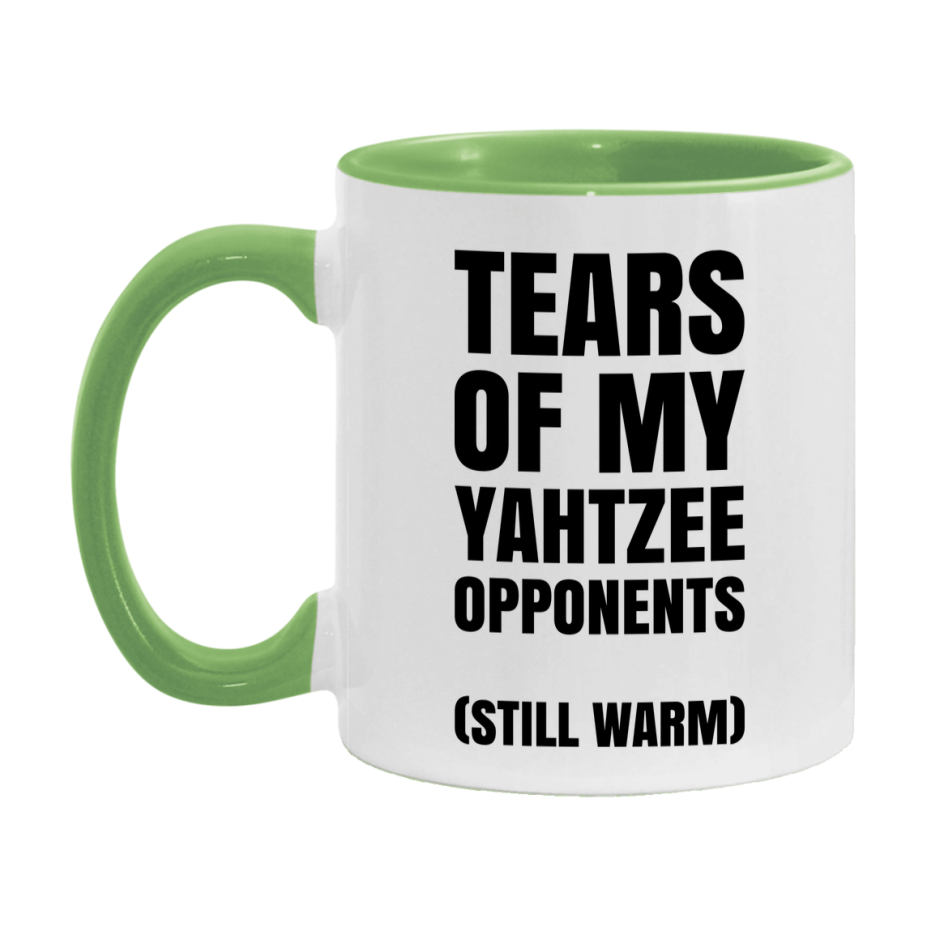 Board Game Gift – Tears Of My Yahtzee Opponents Mug, 11Oz Or 15Oz White Ceramic Coffee Cup
