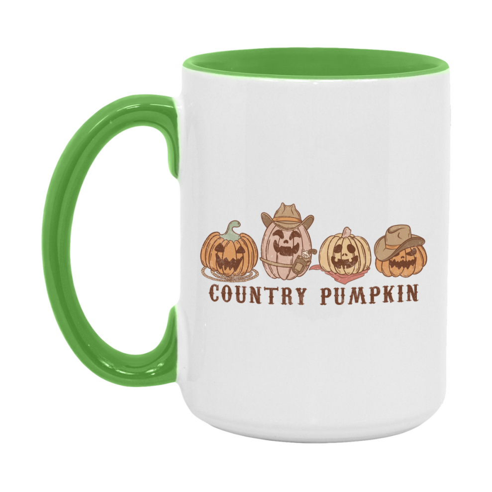 Western Halloween Mug, Cute Retro Western Halloween Coffee Cup, 11Oz Or 15Oz White Ceramic Mug