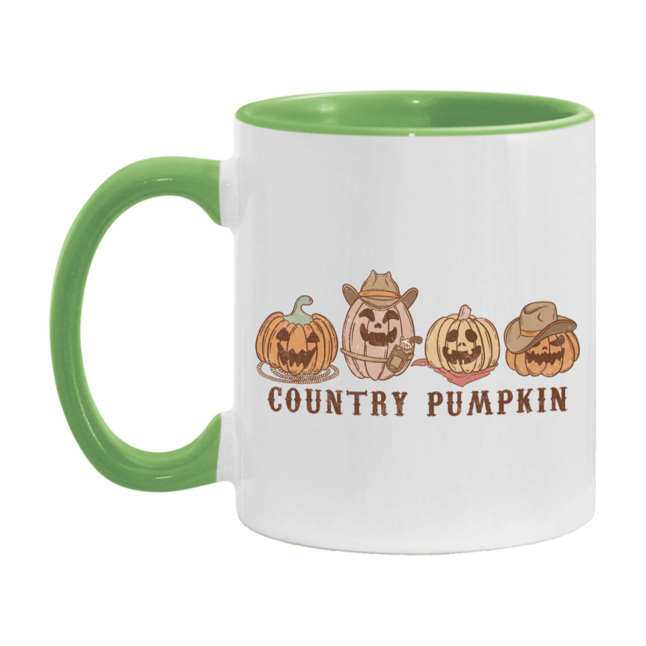 Western Halloween Mug, Cute Retro Western Halloween Coffee Cup, 11Oz Or 15Oz White Ceramic Mug