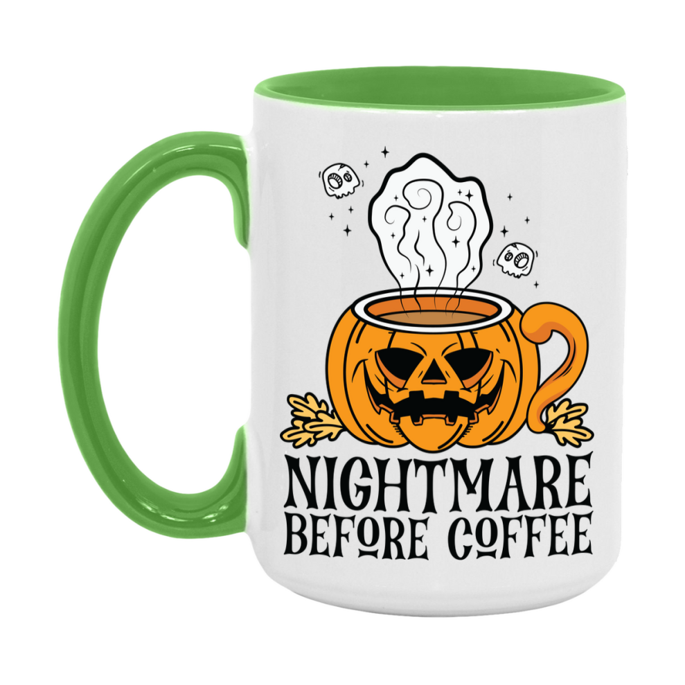 Funny Halloween Coffee Mug, White Ceramic Halloween Coffee Cup 11Oz Or 15Oz