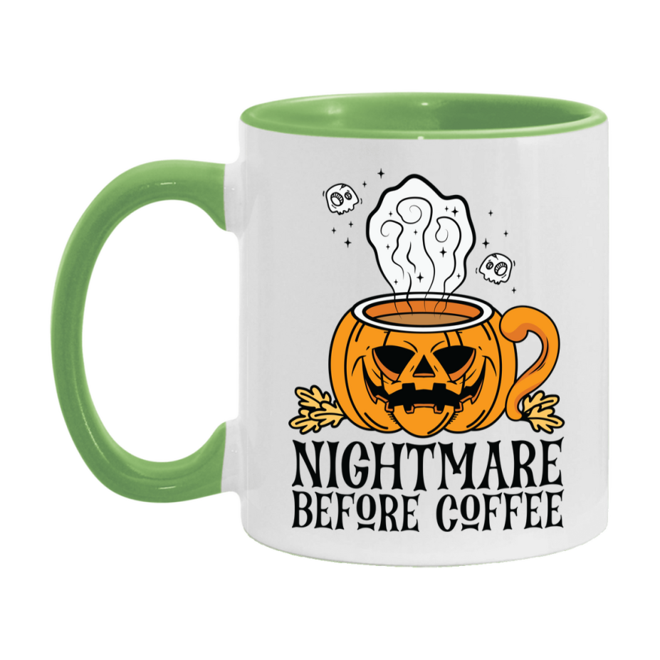 Funny Halloween Coffee Mug, White Ceramic Halloween Coffee Cup 11Oz Or 15Oz