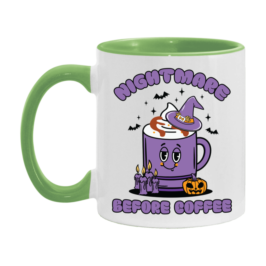 Funny Halloween Coffee Mug, White Ceramic Halloween Coffee Cup 11Oz Or 15Oz