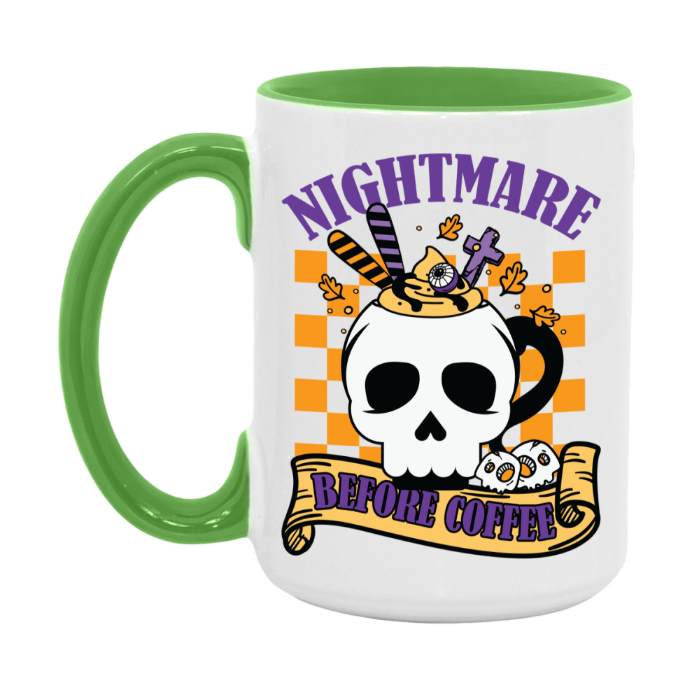 Funny Halloween Coffee Mug, White Ceramic Halloween Coffee Cup 11Oz Or 15Oz