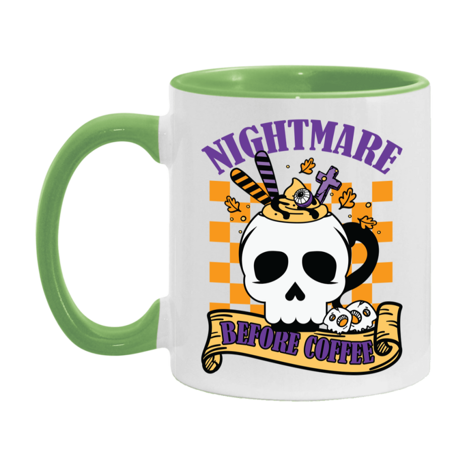 Funny Halloween Coffee Mug, White Ceramic Halloween Coffee Cup 11Oz Or 15Oz