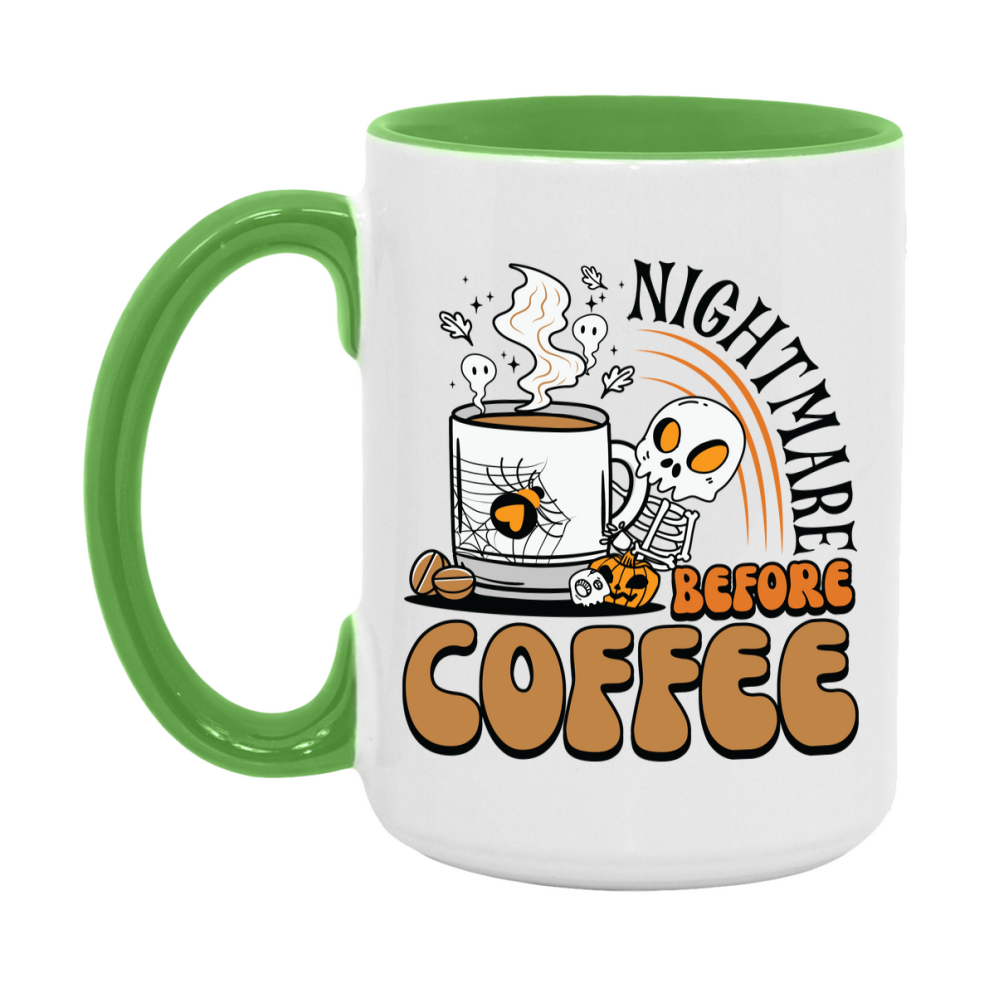 Funny Halloween Coffee Mug, White Ceramic Halloween Coffee Cup 11Oz Or 15Oz
