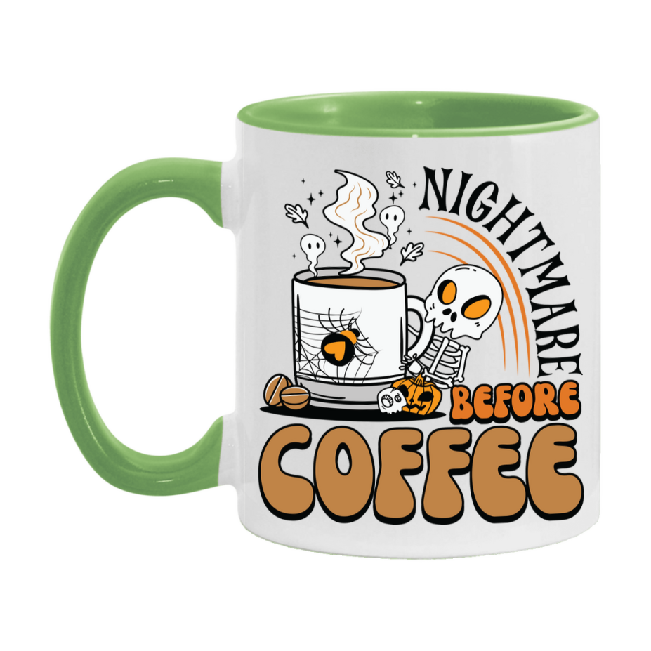 Funny Halloween Coffee Mug, White Ceramic Halloween Coffee Cup 11Oz Or 15Oz