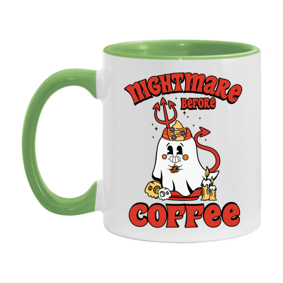 Funny Halloween Coffee Mug, White Ceramic Halloween Coffee Cup 11Oz Or 15Oz