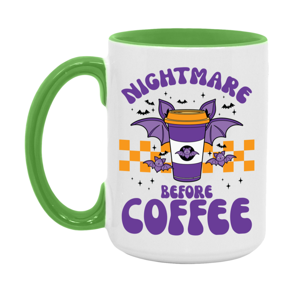 Funny Halloween Coffee Mug, White Ceramic Halloween Coffee Cup 11Oz Or 15Oz