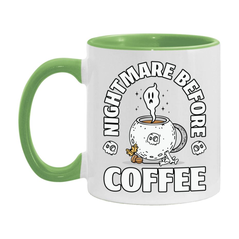 Funny Halloween Coffee Mug, White Ceramic Halloween Coffee Cup 11Oz Or 15Oz