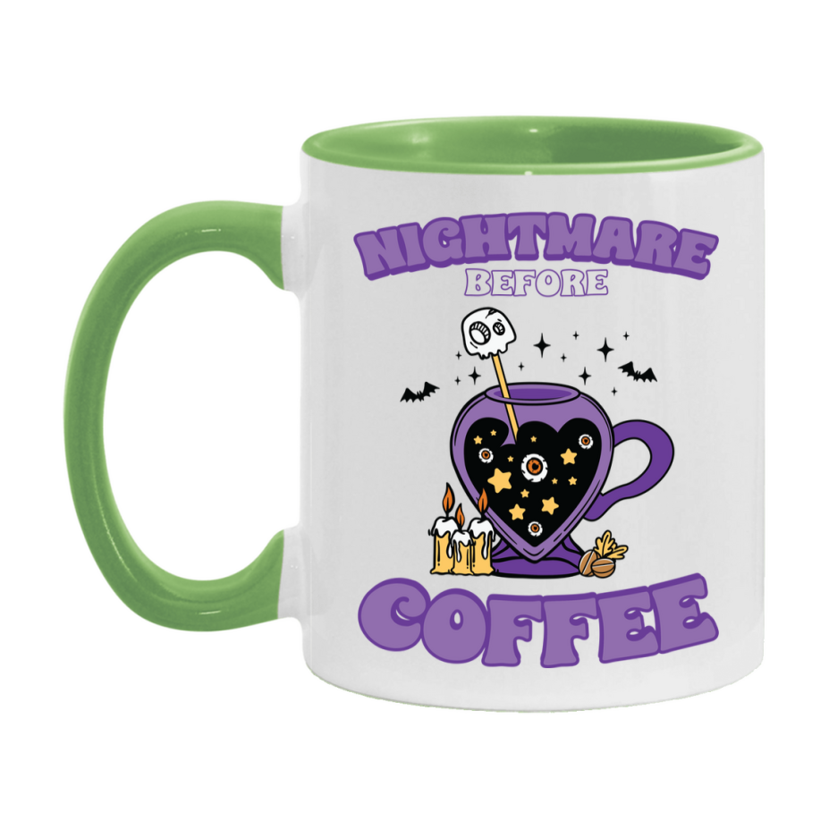 Funny Halloween Coffee Mug, White Ceramic Halloween Coffee Cup 11Oz Or 15Oz