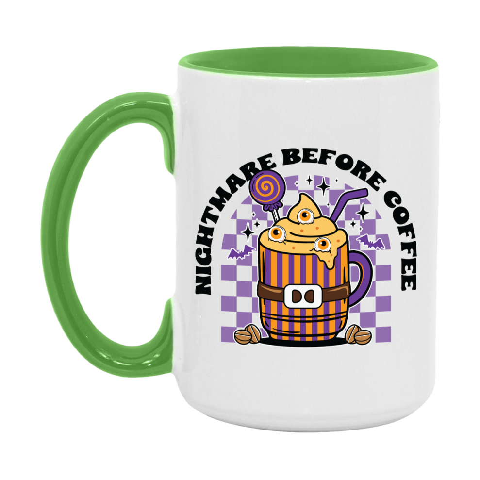 Funny Halloween Coffee Mug, White Ceramic Halloween Coffee Cup 11Oz Or 15Oz