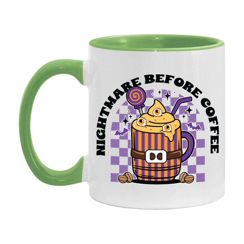 Funny Halloween Coffee Mug, White Ceramic Halloween Coffee Cup 11Oz Or 15Oz