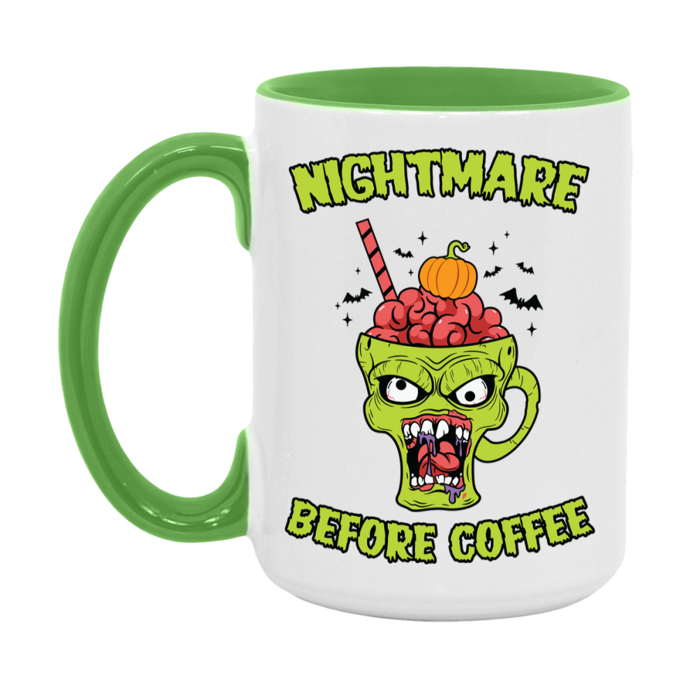 Funny Halloween Coffee Mug, White Ceramic Halloween Coffee Cup 11Oz Or 15Oz