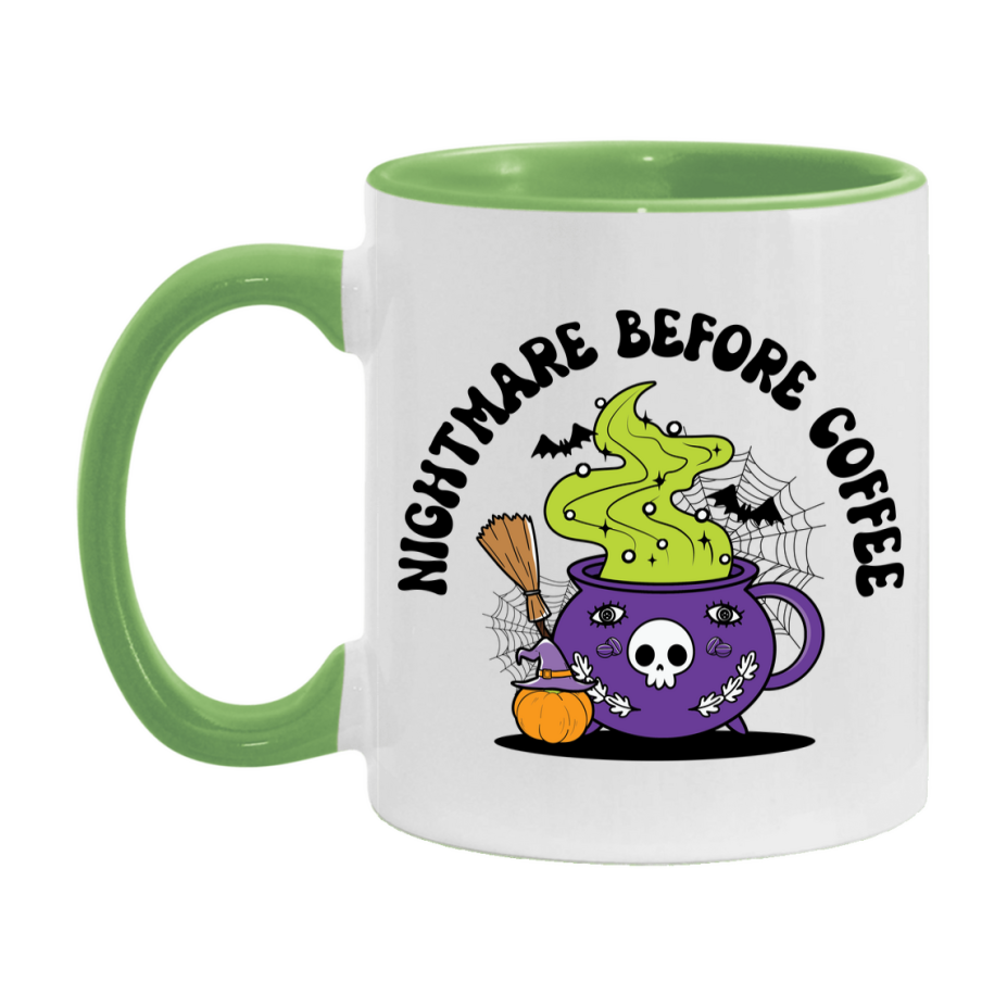 Funny Halloween Coffee Mug, White Ceramic Halloween Coffee Cup 11Oz Or 15Oz