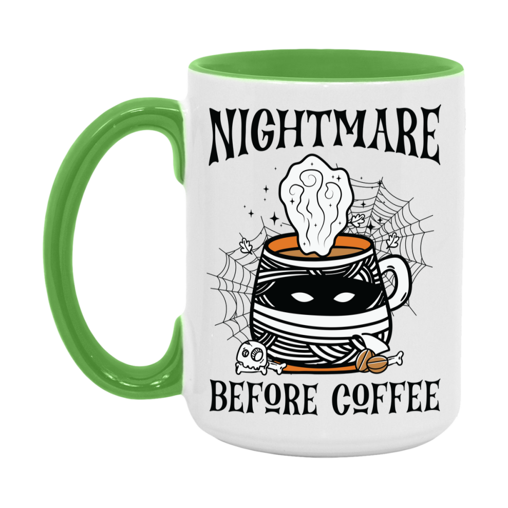 Funny Halloween Coffee Mug, White Ceramic Halloween Coffee Cup 11Oz Or 15Oz