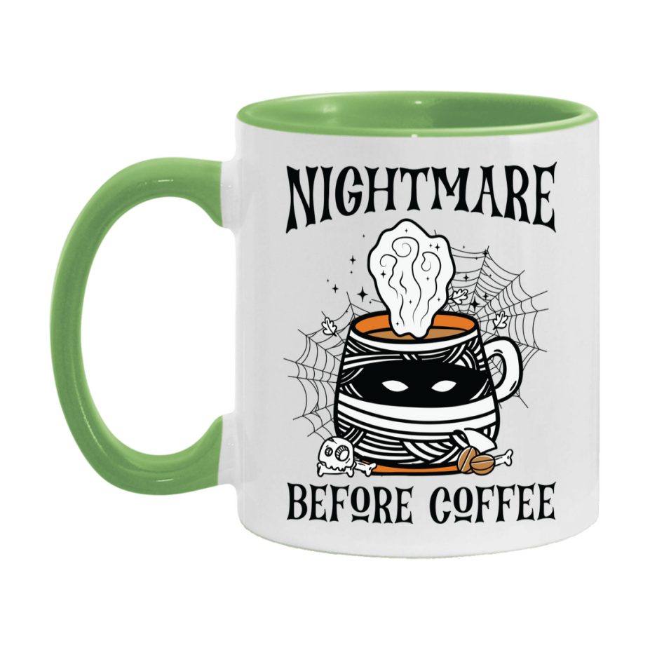 Funny Halloween Coffee Mug, White Ceramic Halloween Coffee Cup 11Oz Or 15Oz