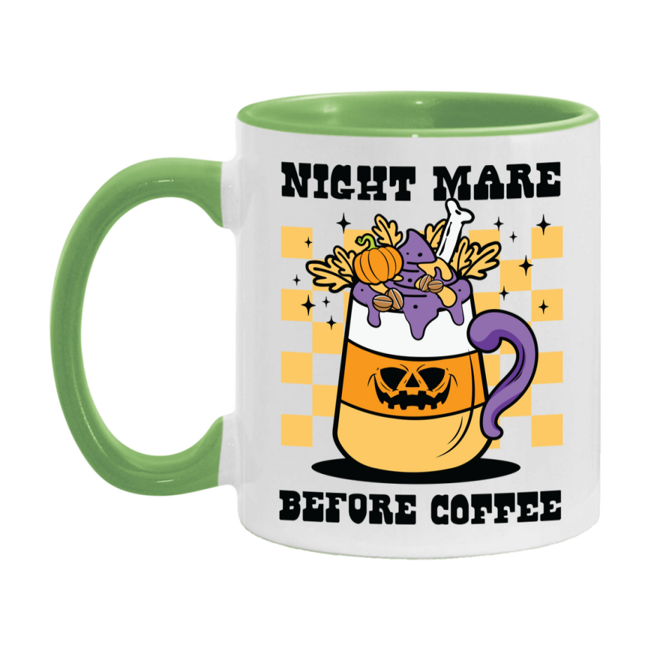 Funny Halloween Coffee Mug, White Ceramic Halloween Coffee Cup 11Oz Or 15Oz