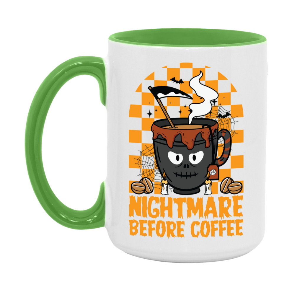 Funny Halloween Coffee Mug, White Ceramic Halloween Coffee Cup 11Oz Or 15Oz