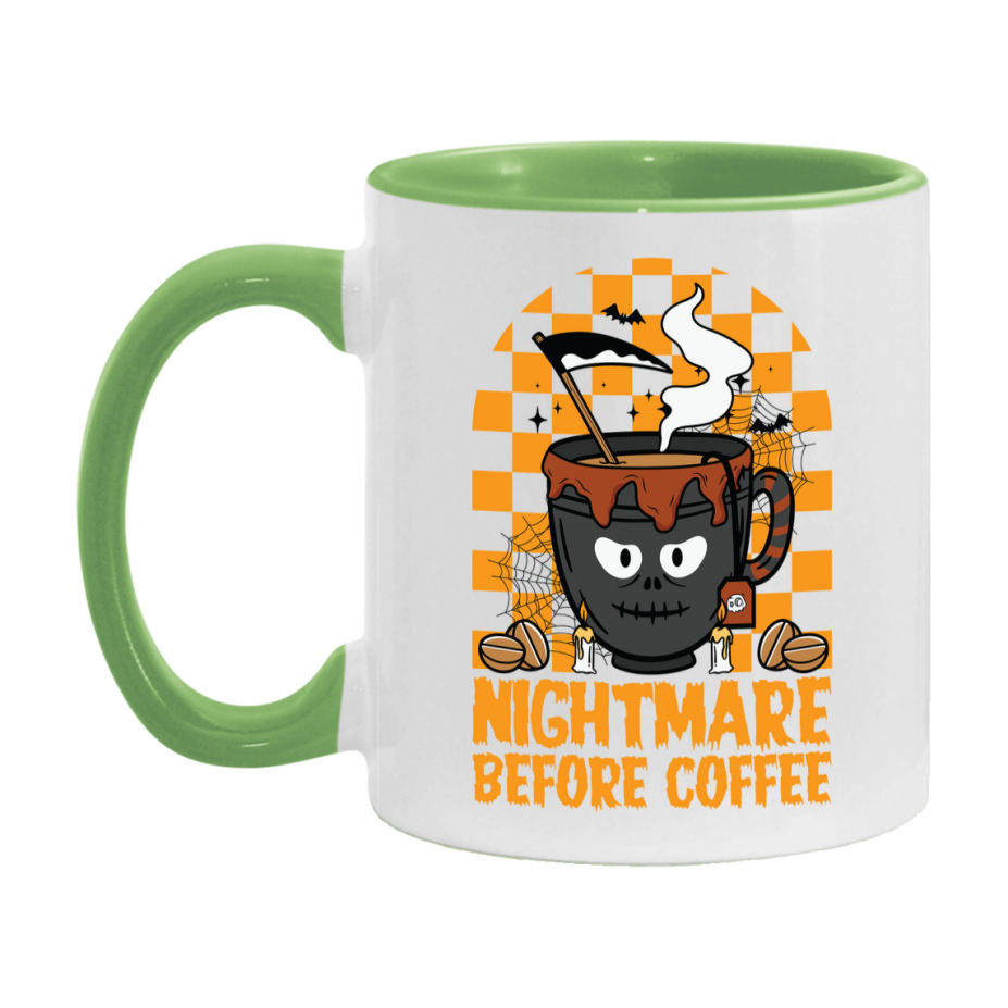 Funny Halloween Coffee Mug, White Ceramic Halloween Coffee Cup 11Oz Or 15Oz