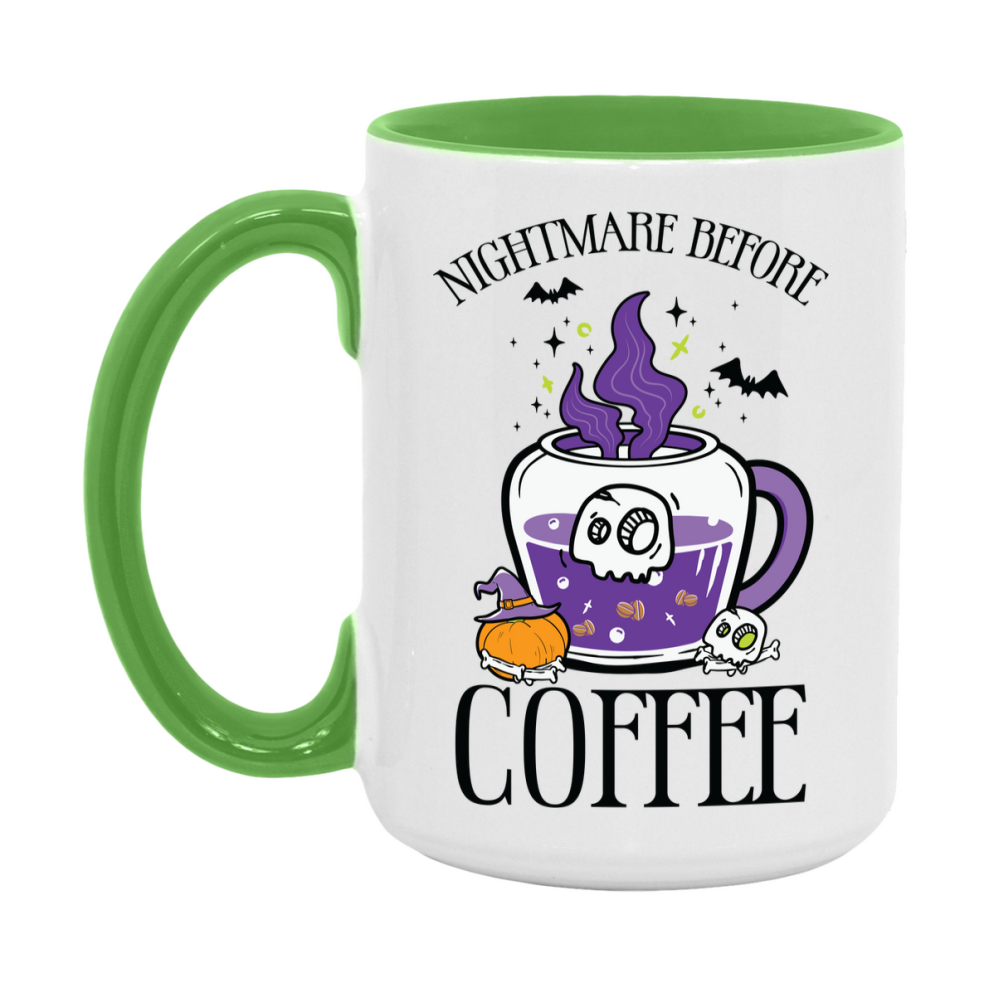 Funny Halloween Coffee Mug, White Ceramic Halloween Coffee Cup 11Oz Or 15Oz