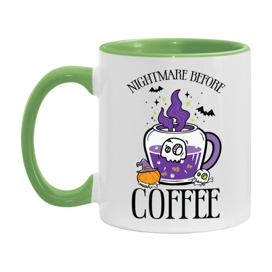 Funny Halloween Coffee Mug, White Ceramic Halloween Coffee Cup 11Oz Or 15Oz