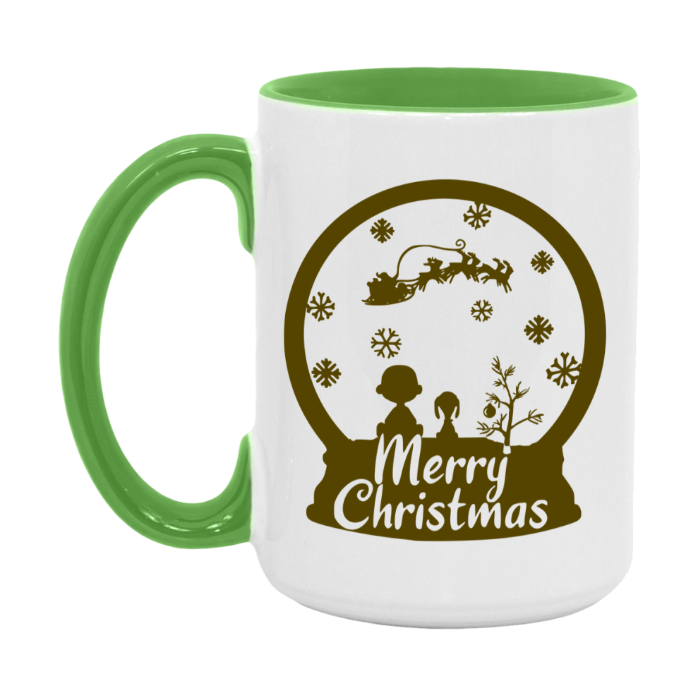 Peanuts Gang Christmas Mug, Snoopy Charlie Brown Holiday Coffee Cup, Ceramic Christmas Mug 11Oz Or 15Oz