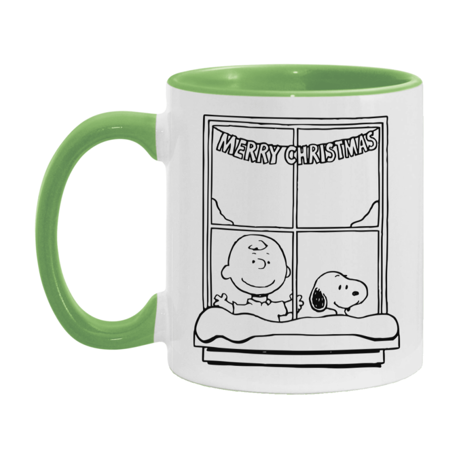 Peanuts Gang Christmas Mug, Snoopy Charlie Brown Holiday Coffee Cup, Ceramic Christmas Mug 11Oz Or 15Oz