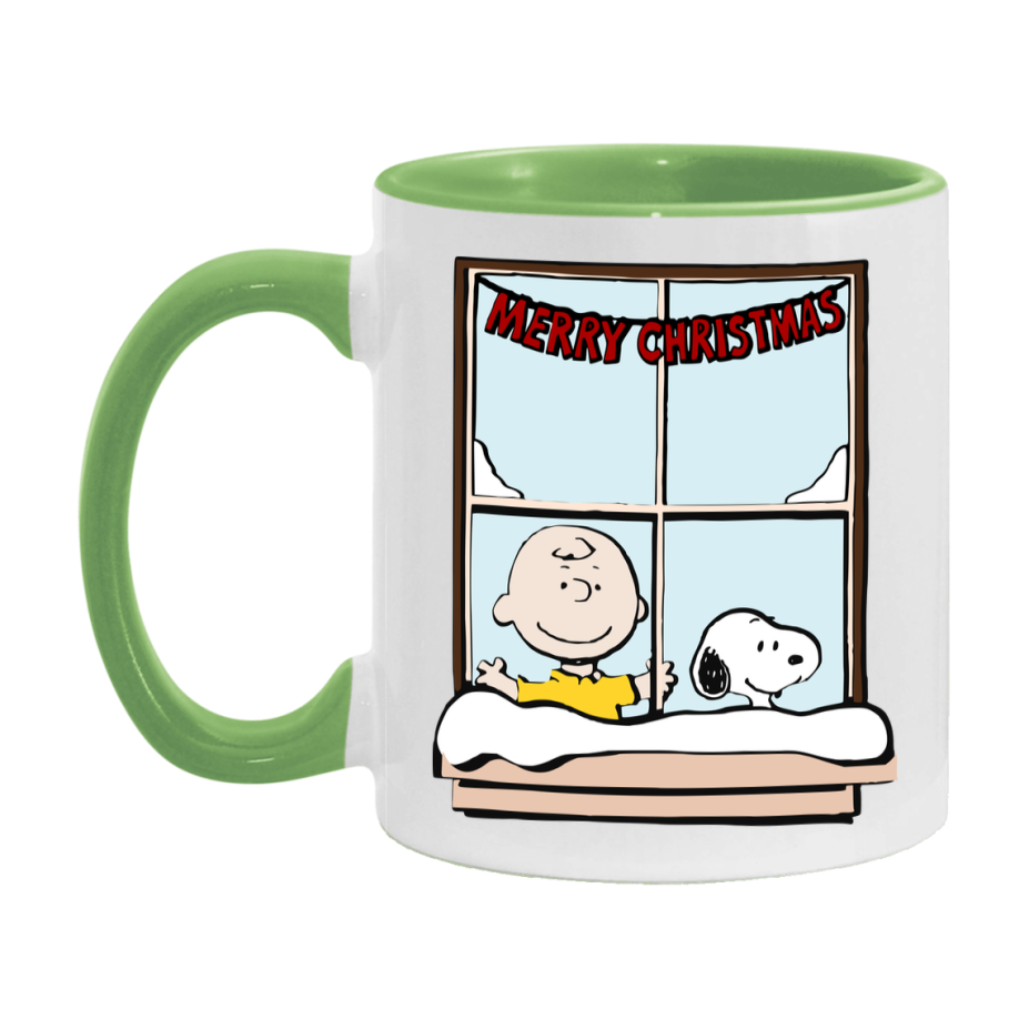 Peanuts Gang Christmas Mug, Snoopy Charlie Brown Holiday Coffee Cup, Ceramic Christmas Mug 11Oz Or 15Oz