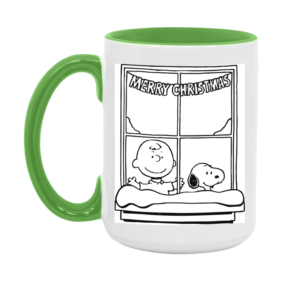 Peanuts Gang Christmas Mug, Snoopy Charlie Brown Holiday Coffee Cup, Ceramic Christmas Mug 11Oz Or 15Oz