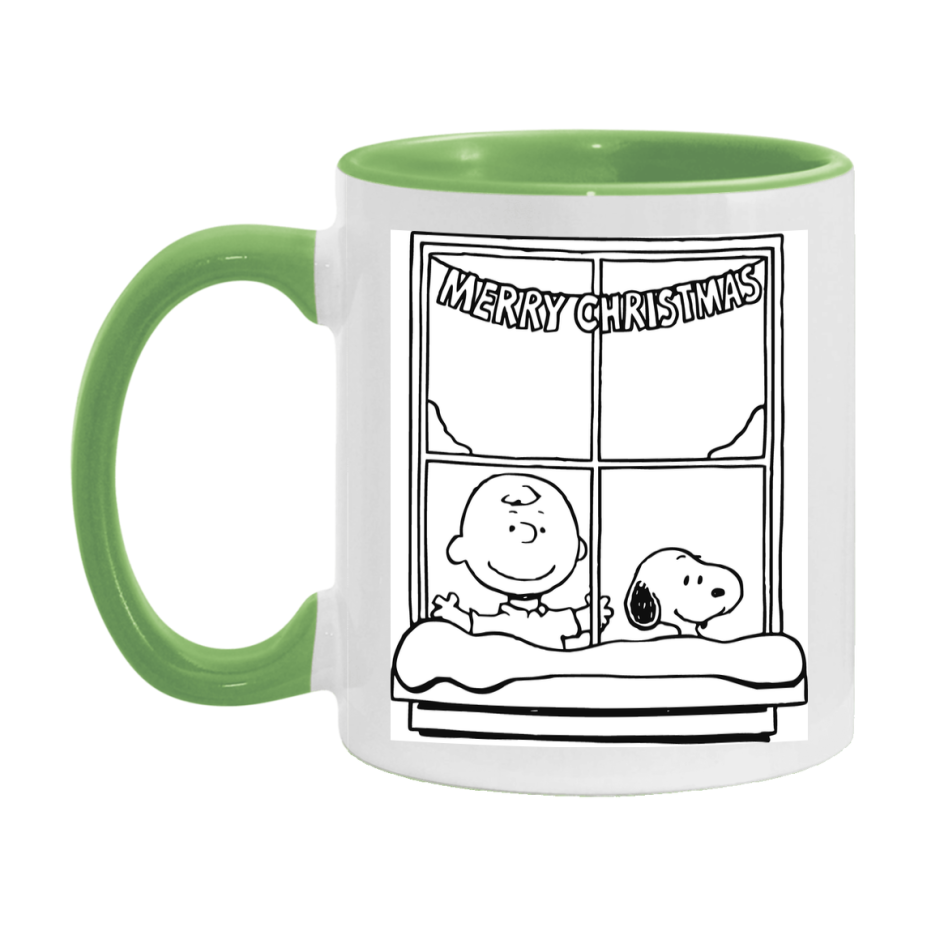 Peanuts Gang Christmas Mug, Snoopy Charlie Brown Holiday Coffee Cup, Ceramic Christmas Mug 11Oz Or 15Oz