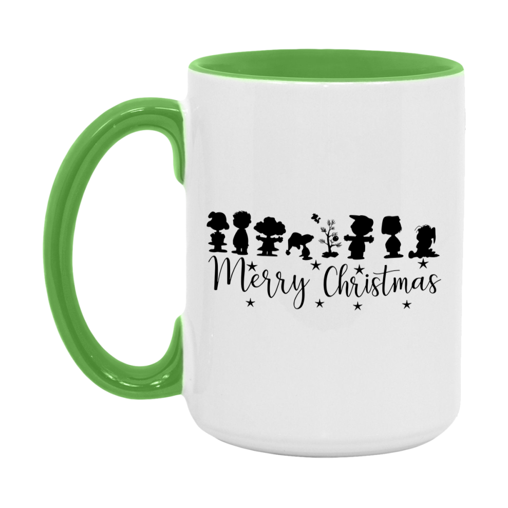 Peanuts Gang Christmas Mug, Snoopy Charlie Brown Holiday Coffee Cup, Ceramic Christmas Mug 11Oz Or 15Oz