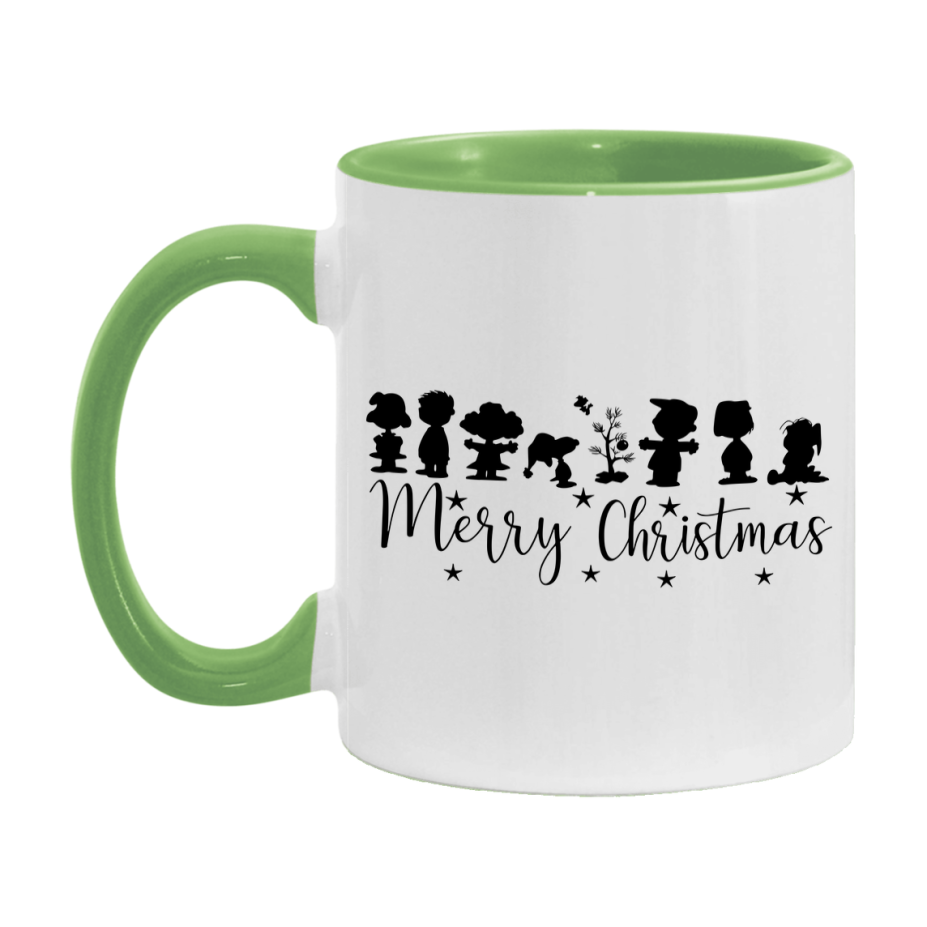 Peanuts Gang Christmas Mug, Snoopy Charlie Brown Holiday Coffee Cup, Ceramic Christmas Mug 11Oz Or 15Oz