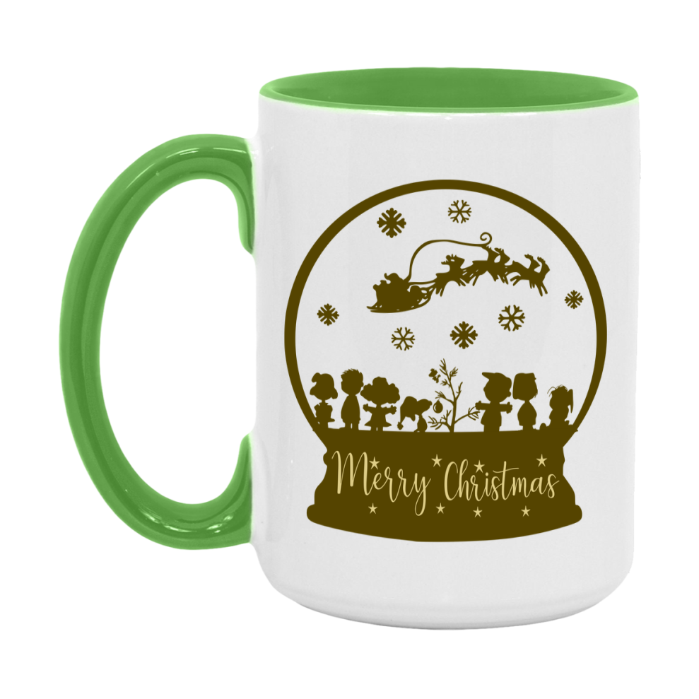 Peanuts Gang Christmas Mug, Snoopy Charlie Brown Holiday Coffee Cup, Ceramic Christmas Mug 11Oz Or 15Oz