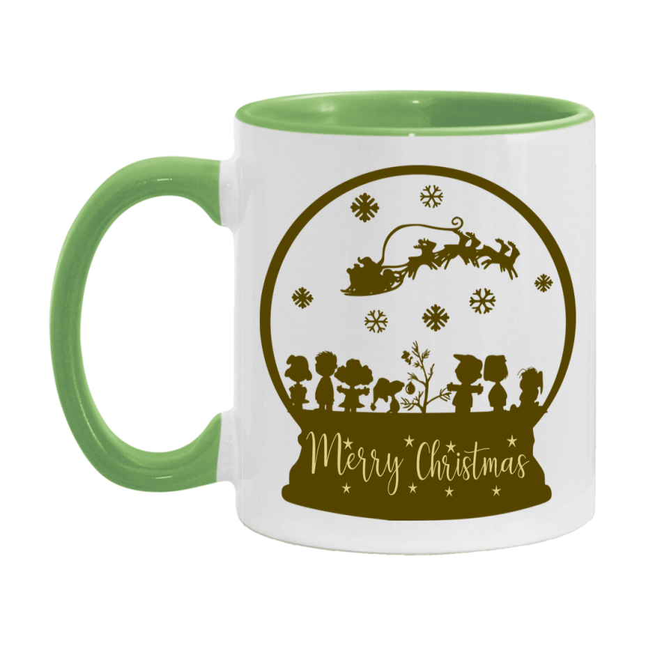 Peanuts Gang Christmas Mug, Snoopy Charlie Brown Holiday Coffee Cup, Ceramic Christmas Mug 11Oz Or 15Oz